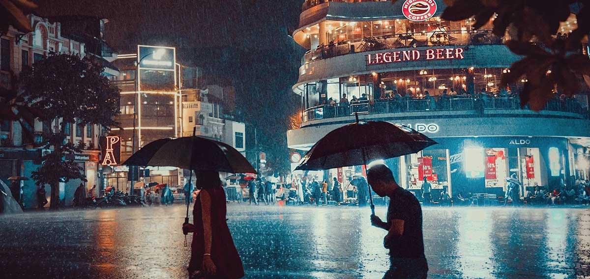 Hanoi summer rain